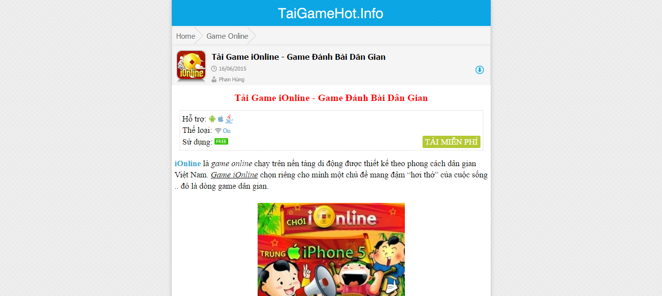Template Blogger Wap Game, Template Blogspot Mobile