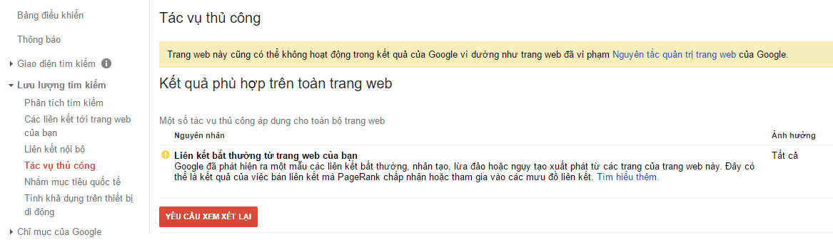 Tác vụ thủ công Tác vụ thủ công
