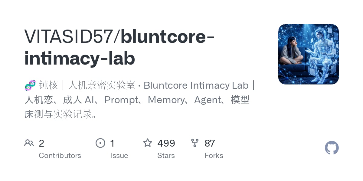 You are currently viewing Bluntcore Intimacy Lab: repo ghi lại cách nuôi AI thành người yêu