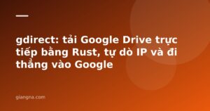 Read more about the article gdirect: tải Google Drive trực tiếp bằng Rust, tự dò IP và đi thẳng vào Google
