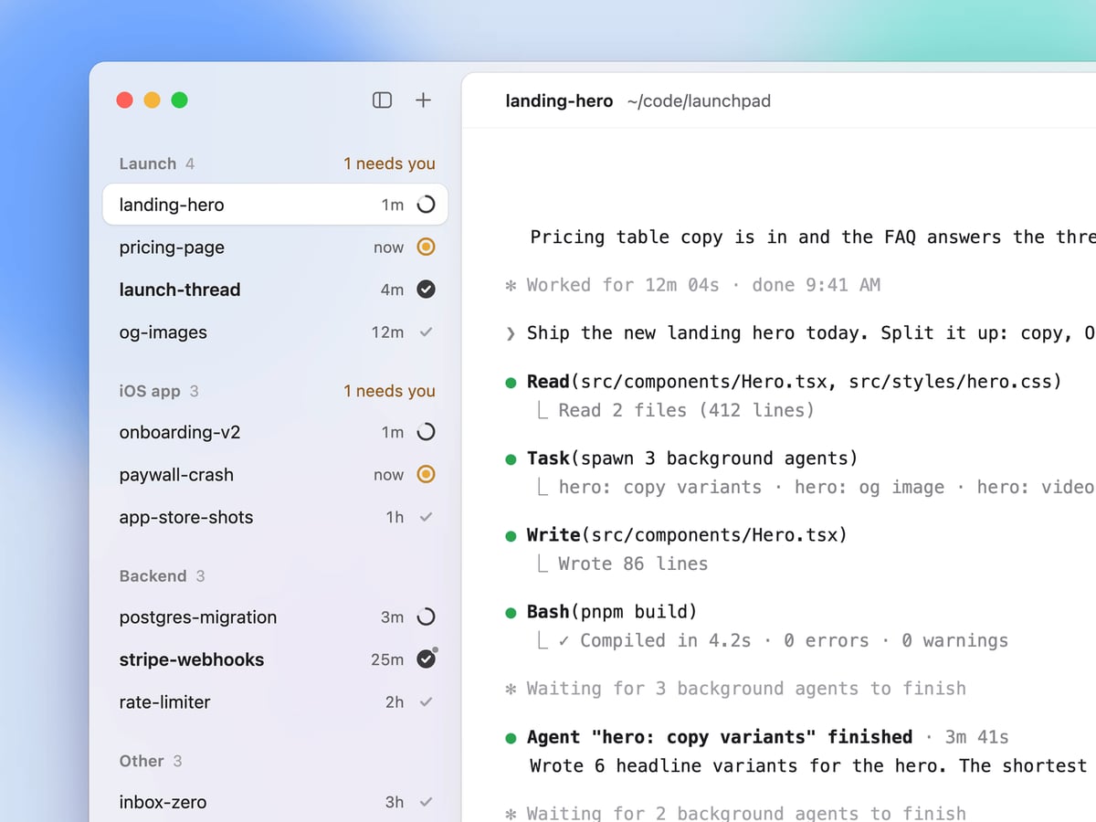 Harp, terminal Warp fork thêm sidebar quản lý nhiều agent Claude Code và Codex cùng lúc - ảnh 2