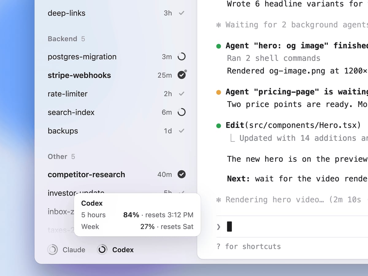 Harp, terminal Warp fork thêm sidebar quản lý nhiều agent Claude Code và Codex cùng lúc - ảnh 3