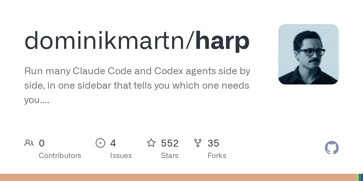 You are currently viewing Harp, terminal Warp fork thêm sidebar quản lý nhiều agent Claude Code và Codex cùng lúc