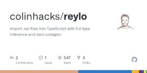 Read more about the article Reylo: import file .sql vào TypeScript với type inference đầy đủ, không cần codegen