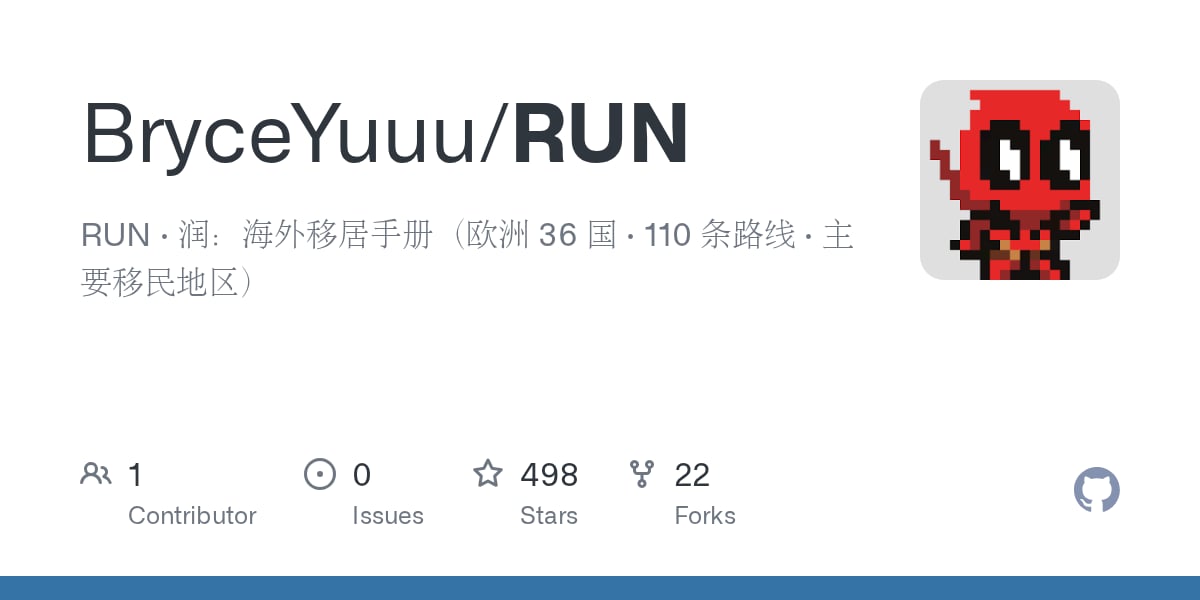 Read more about the article RUN tổng hợp 110 lộ trình định cư châu Âu và 36 quốc gia trong một repo Python
